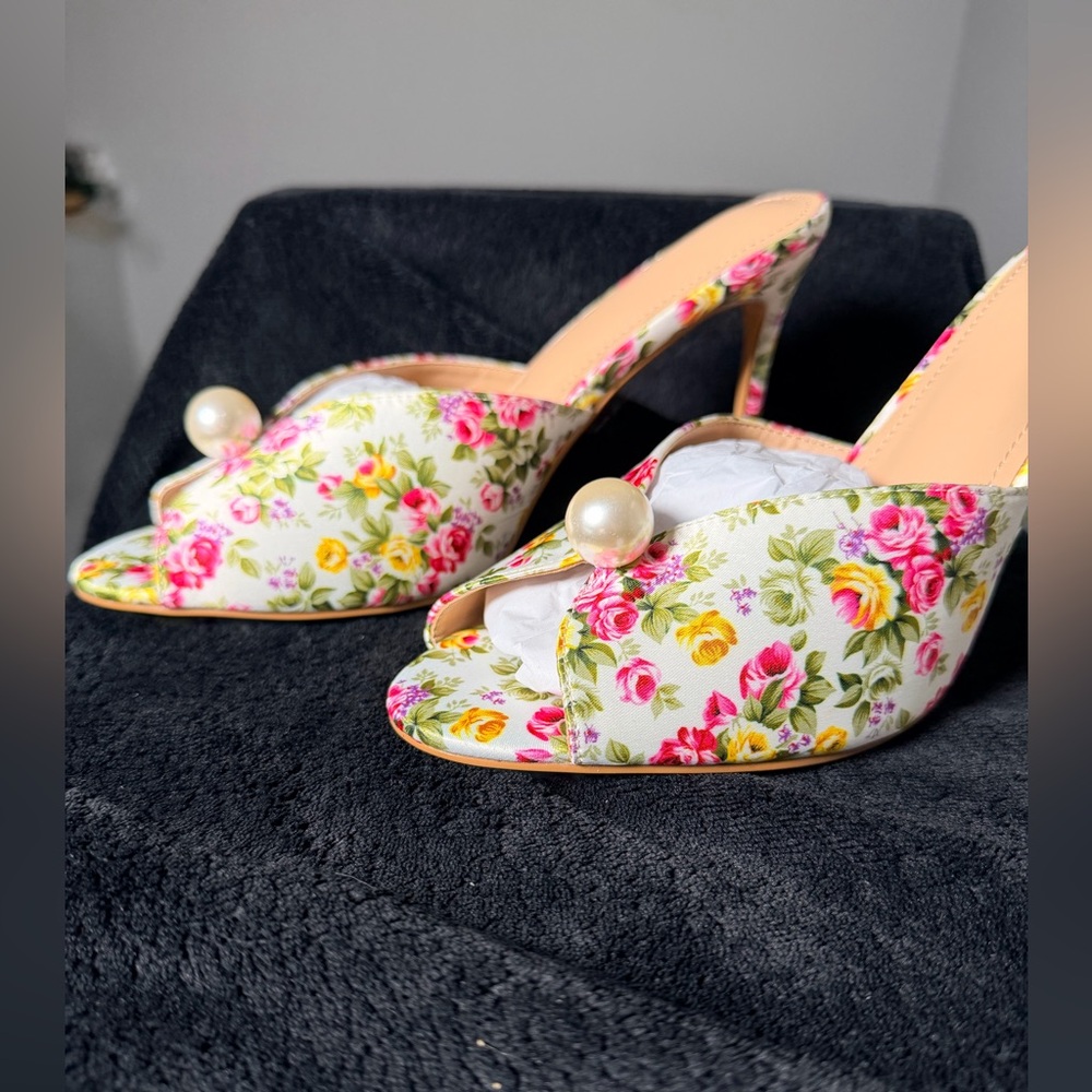 NWOB-Mesh Mule Heels for Women with 4 Inch Stiletto Heel - Picture 6 of 7